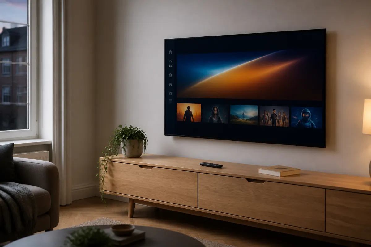 Living room TV ready for Streamzy setup